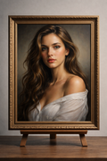 Hyperrealistic portrait of a young woman
