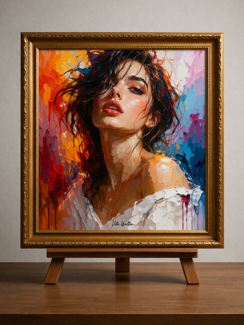 Modern portrait in vibrant brushstrokes 2