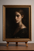 Portrait in chiaroscuro style