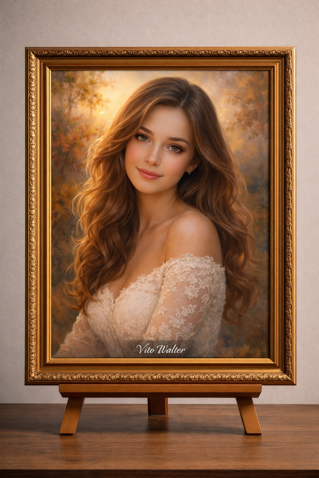 Portrait of a woman in autumn light