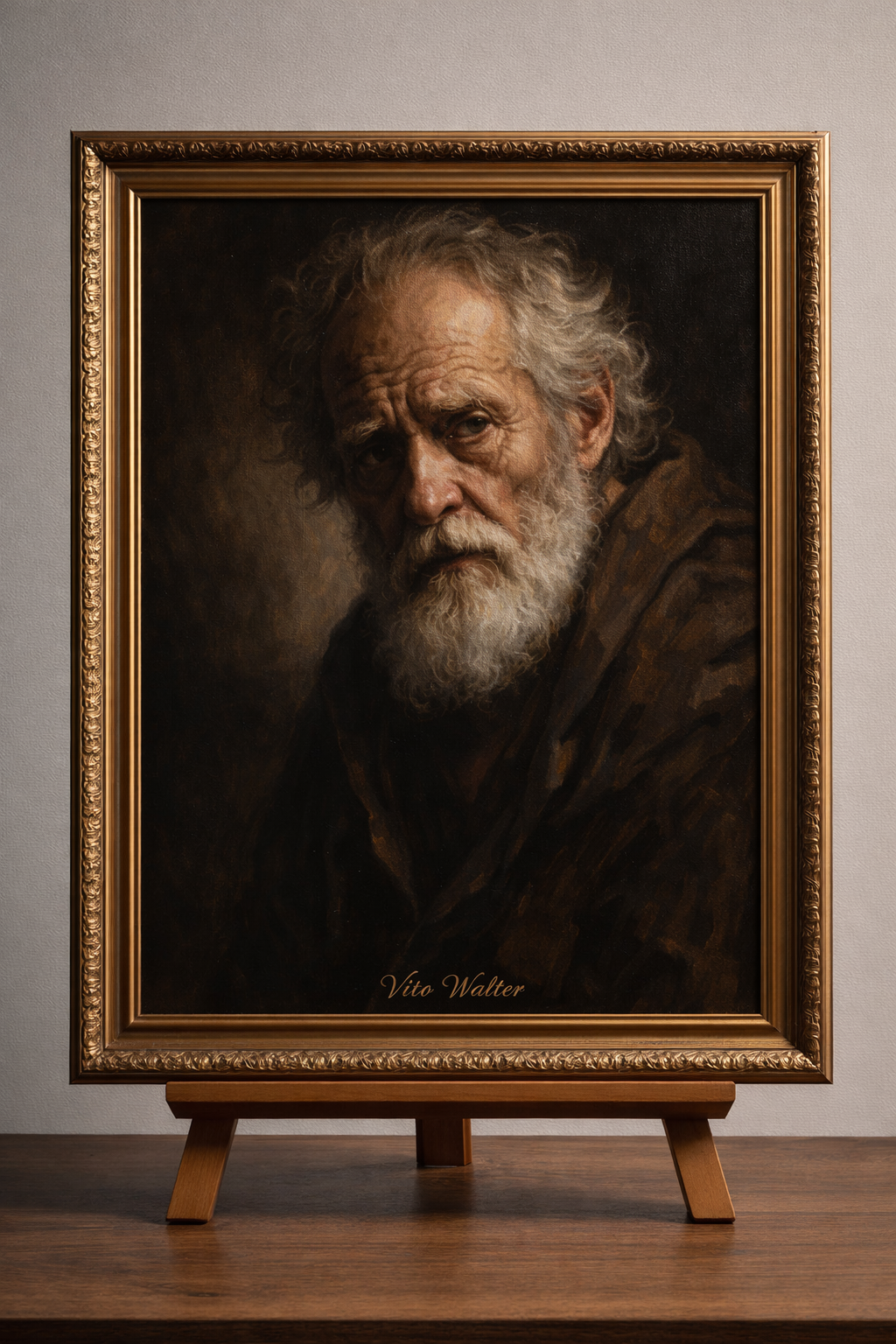 Portrait d'un homme âgé en chiaroscuro